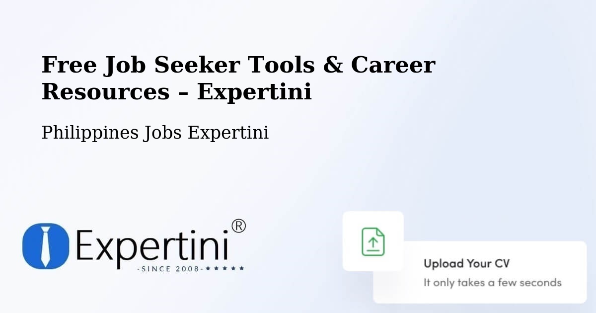 Free Job Seeker Tools & Career Resources – Candon - Candon, Philippines Jobs Expertini