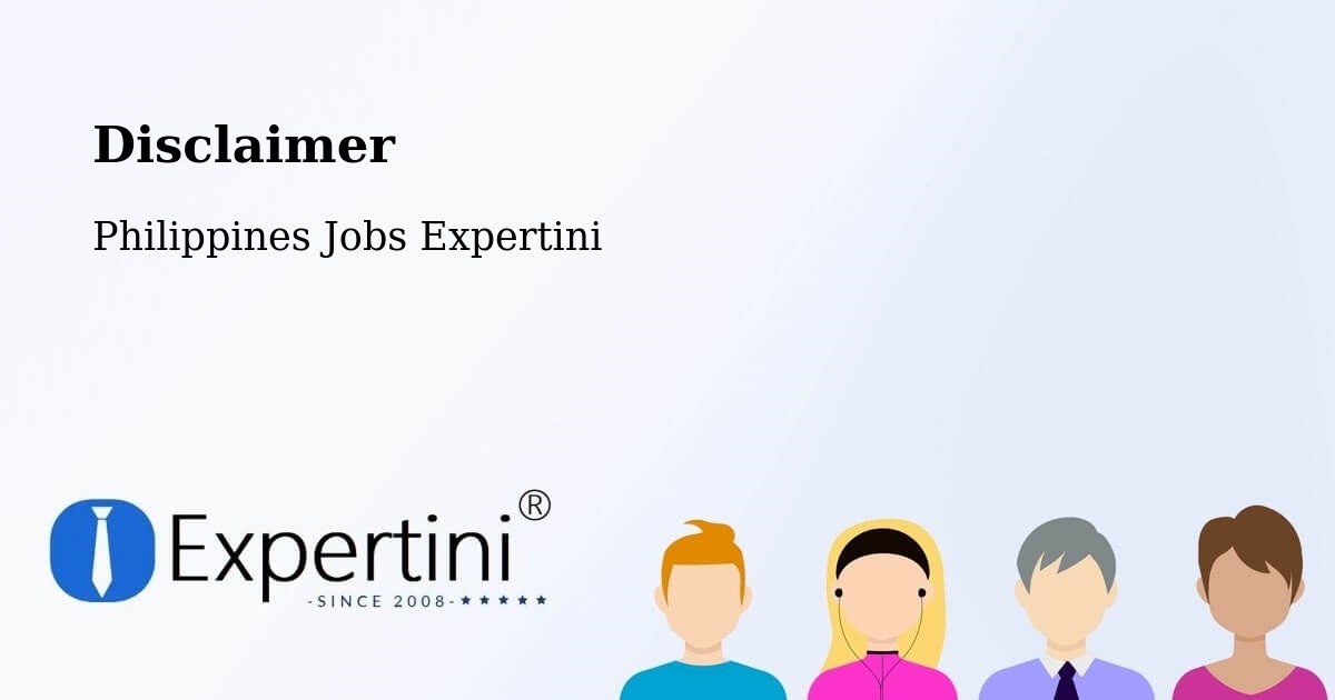 Disclaimer – Candon - Philippines Jobs Expertini