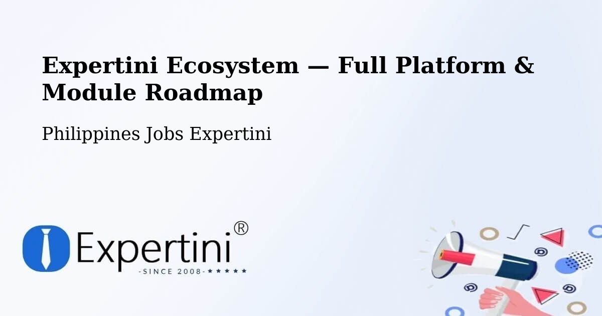 Expertini Ecosystem — Full Platform & Module Roadmap – Candon
