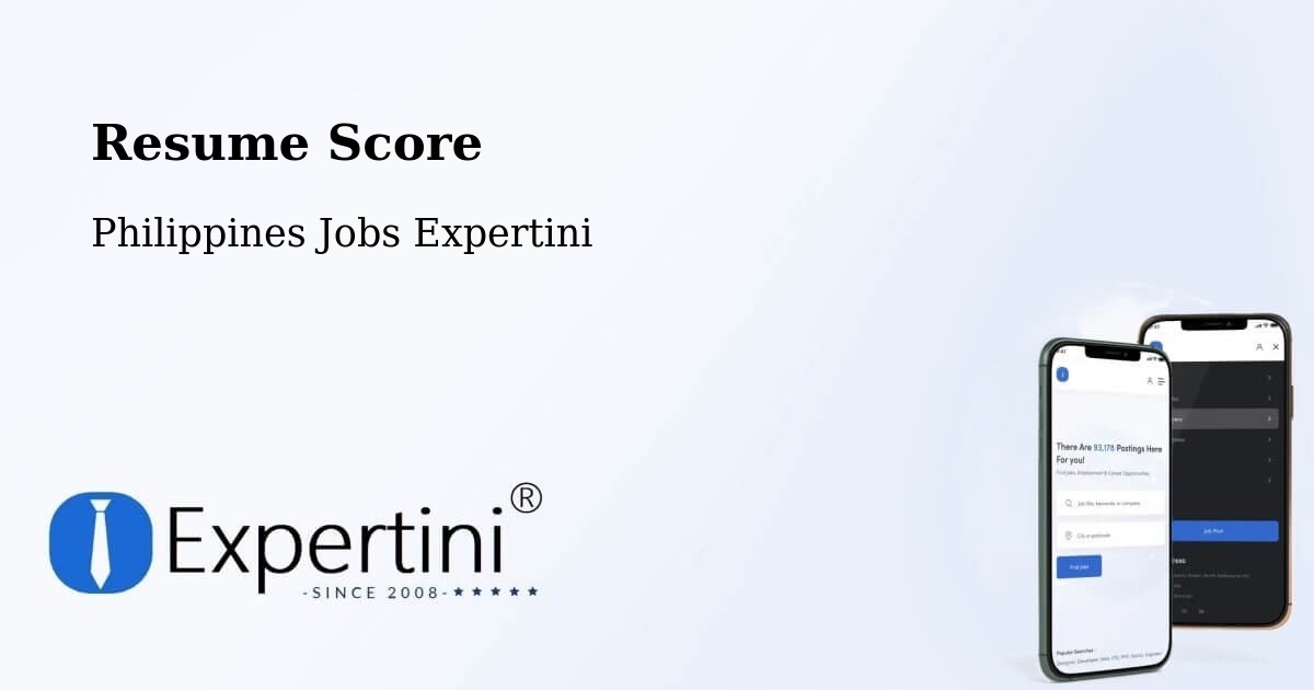 Resume Score & Job Description Match Tool – Candon - Philippines Jobs Expertini